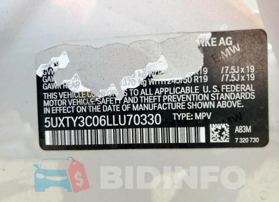 5UXTY3C06LLU70330 Photo# 13