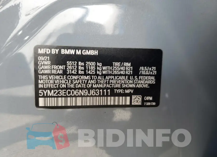 5YM23EC06N9J63111 Photo# 14