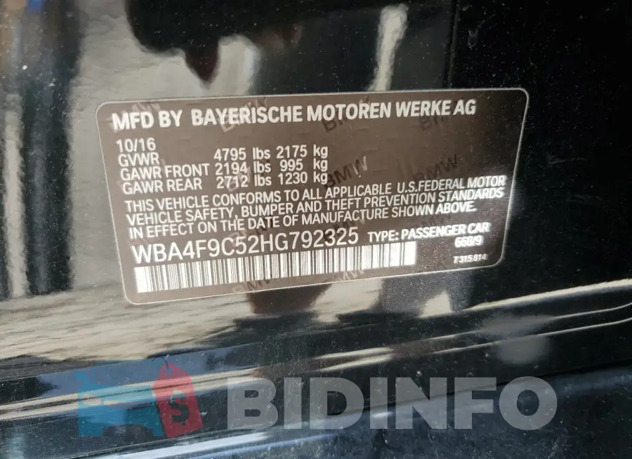 WBA4F9C52HG792325 Photo# 13