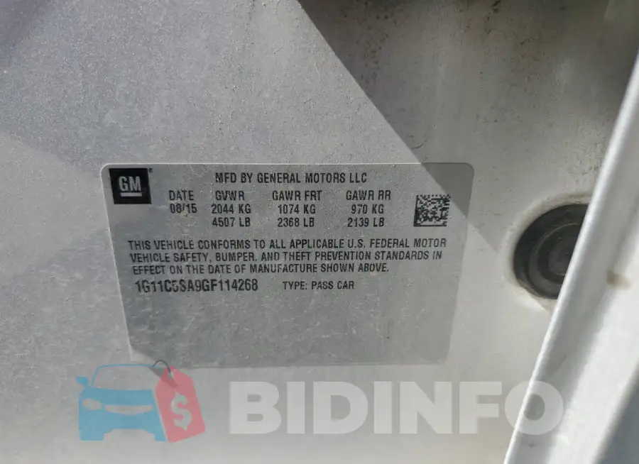 1G11C5SA9GF114268 Photo# 12