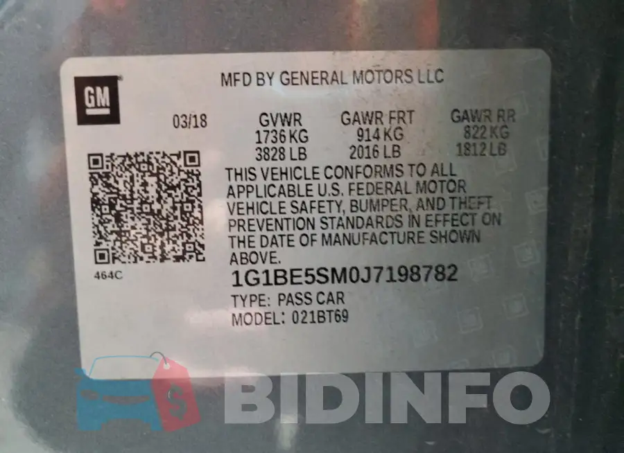 1G1BE5SM0J7198782 Photo# 12
