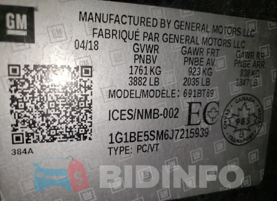 1G1BE5SM6J7215939 Photo# 12