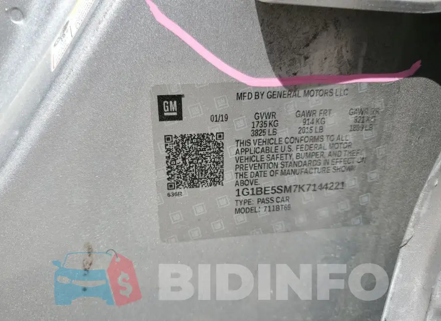 1G1BE5SM7K7144221 Photo# 13