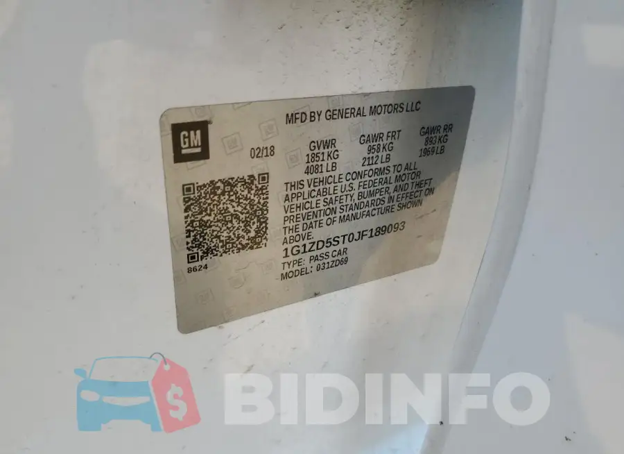 1G1ZD5ST0JF189093 Photo# 12