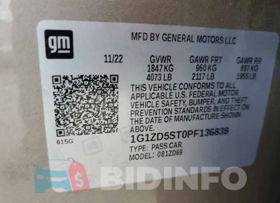 1G1ZD5ST0PF136838 Photo# 12
