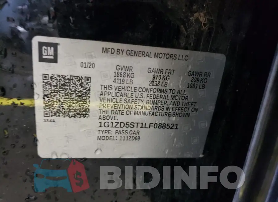 1G1ZD5ST1LF088521 Photo# 12