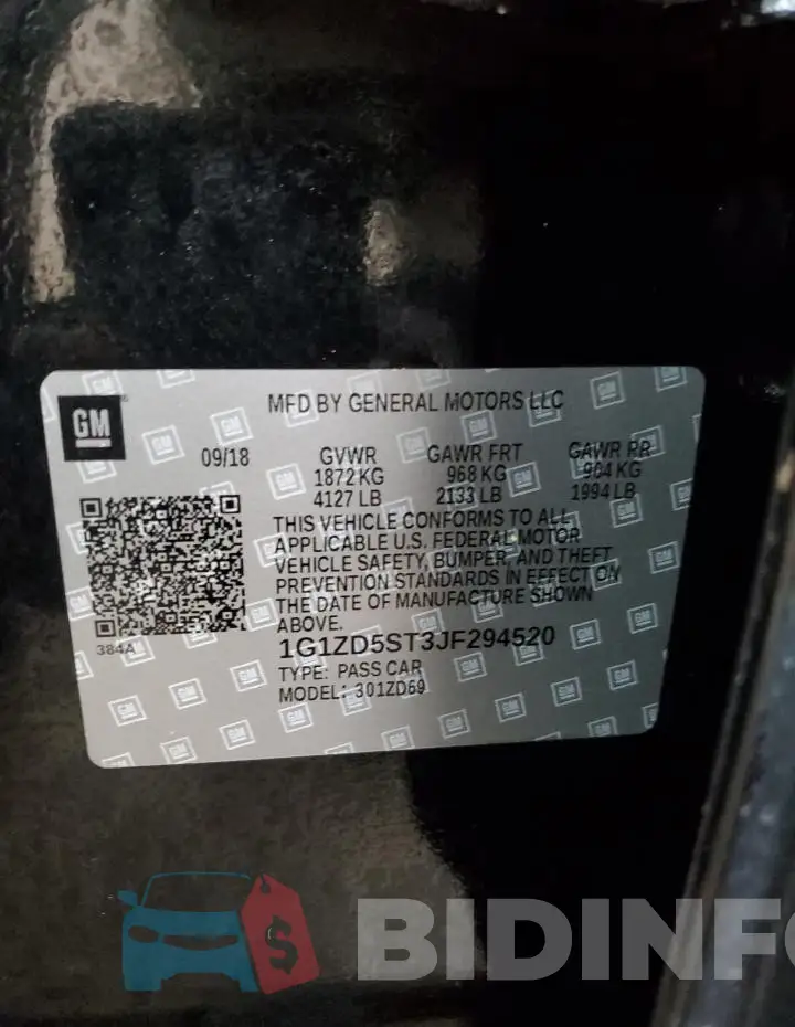 1G1ZD5ST3JF294520 Photo# 12