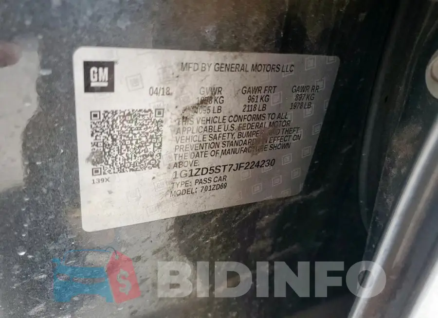 1G1ZD5ST7JF224230 Photo# 12