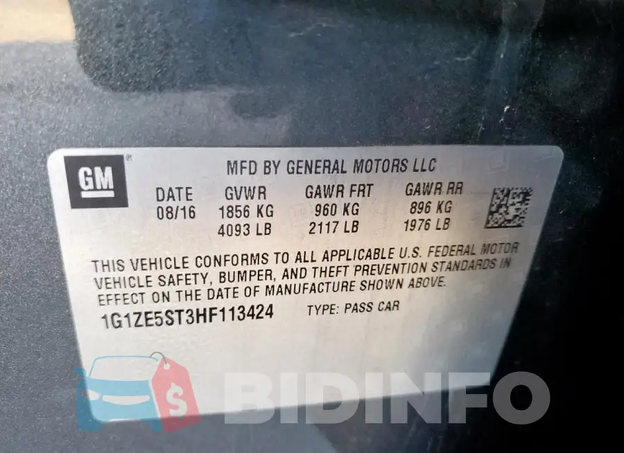 1G1ZE5ST3HF113424 Photo# 12