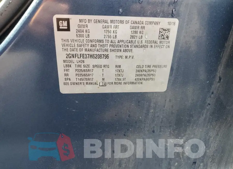 2GNFLFE37H6208796 Photo# 13