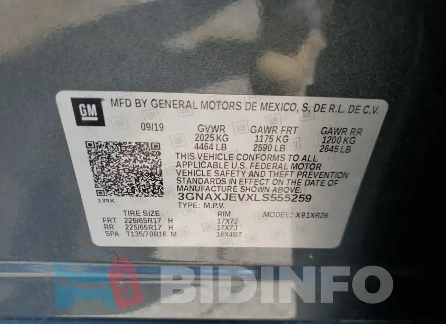 3GNAXJEVXLS555259 Photo# 13