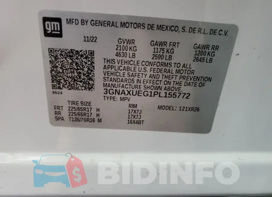 3GNAXUEG1PL155772 Photo# 13