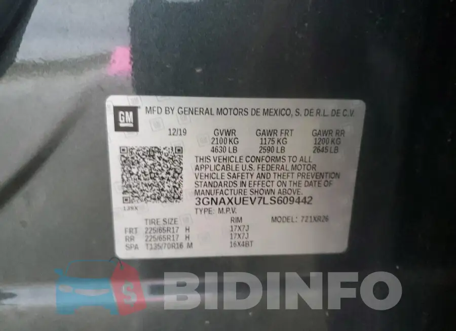 3GNAXUEV7LS609442 Photo# 13