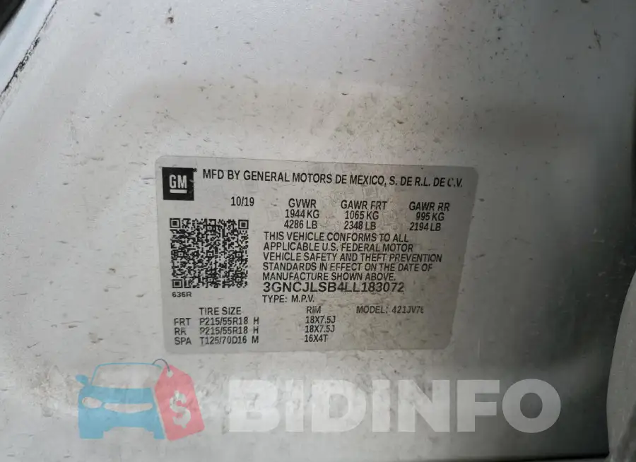 3GNCJLSB4LL183072 Photo# 12