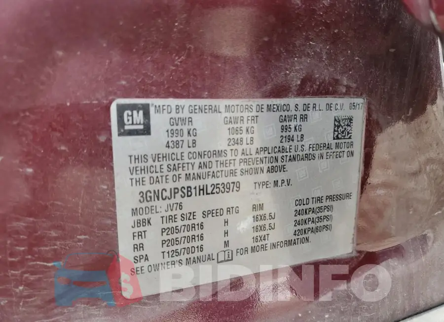 3GNCJPSB1HL253979 Photo# 13
