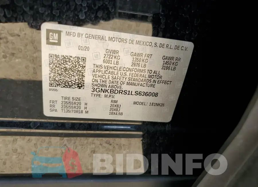 3GNKBDRS1LS636008 Photo# 12