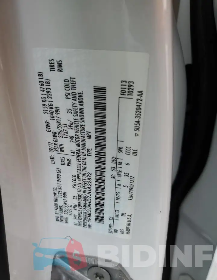 1FMCU9HD7JUA22872 Photo# 13