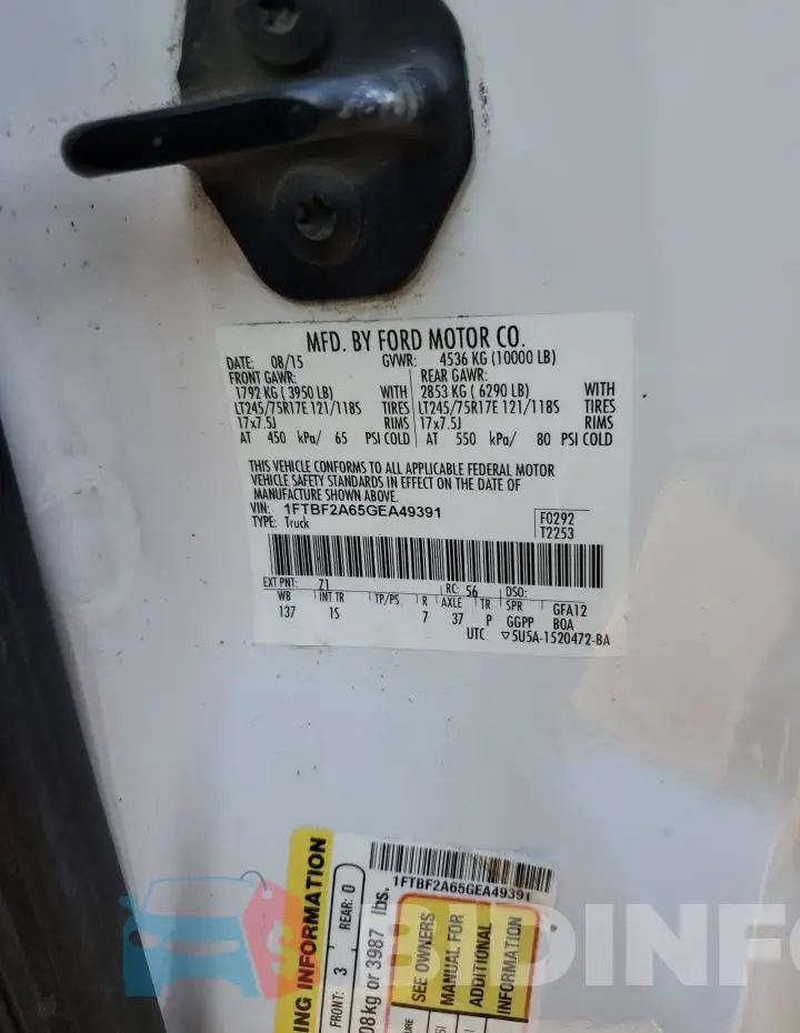 1FTBF2A65GEA49391 Photo# 12