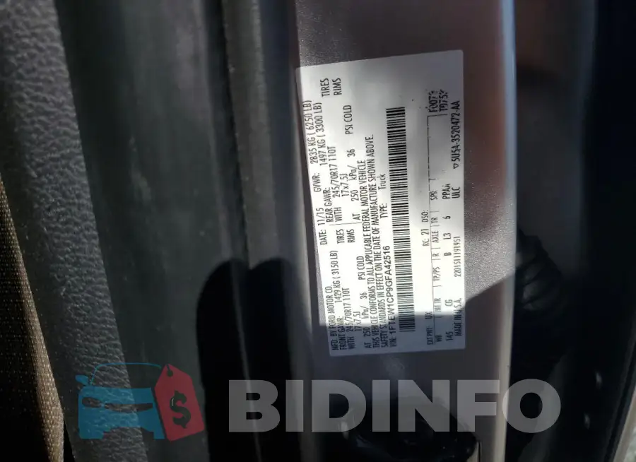 1FTEW1CP9GFA42516 Photo# 12