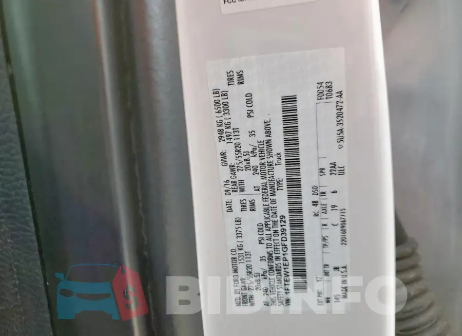 1FTEW1EP1GFD39129 Photo# 12