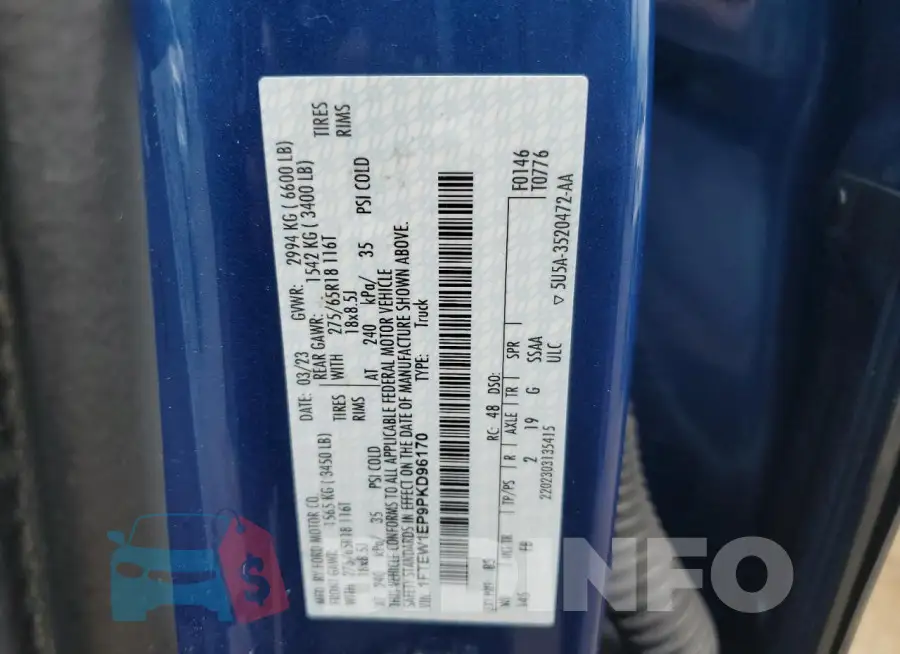 1FTEW1EP9PKD96170 Photo# 12