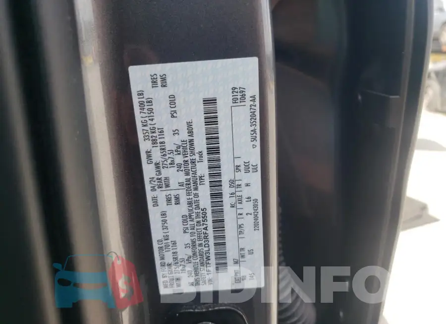 1FTFW3LD3RFA75505 Photo# 12