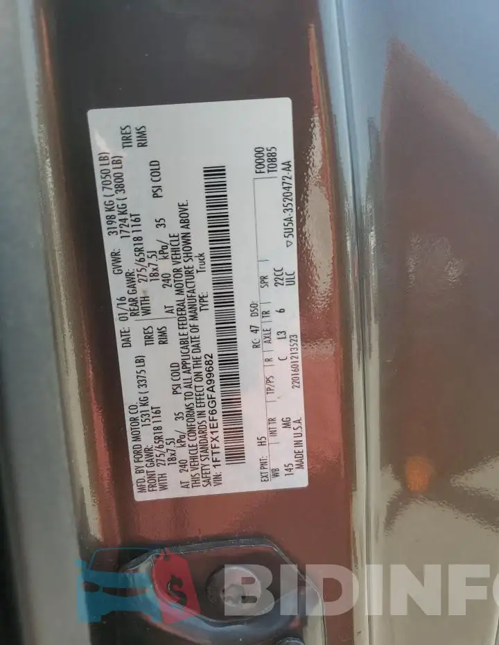 1FTFX1EF6GFA99682 Photo# 12