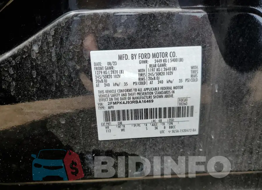 2FMPK4J93RBA16469 Photo# 13