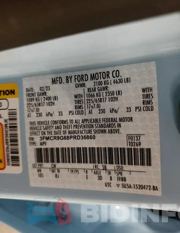 3FMCR9G68PRD36860 Photo# 13