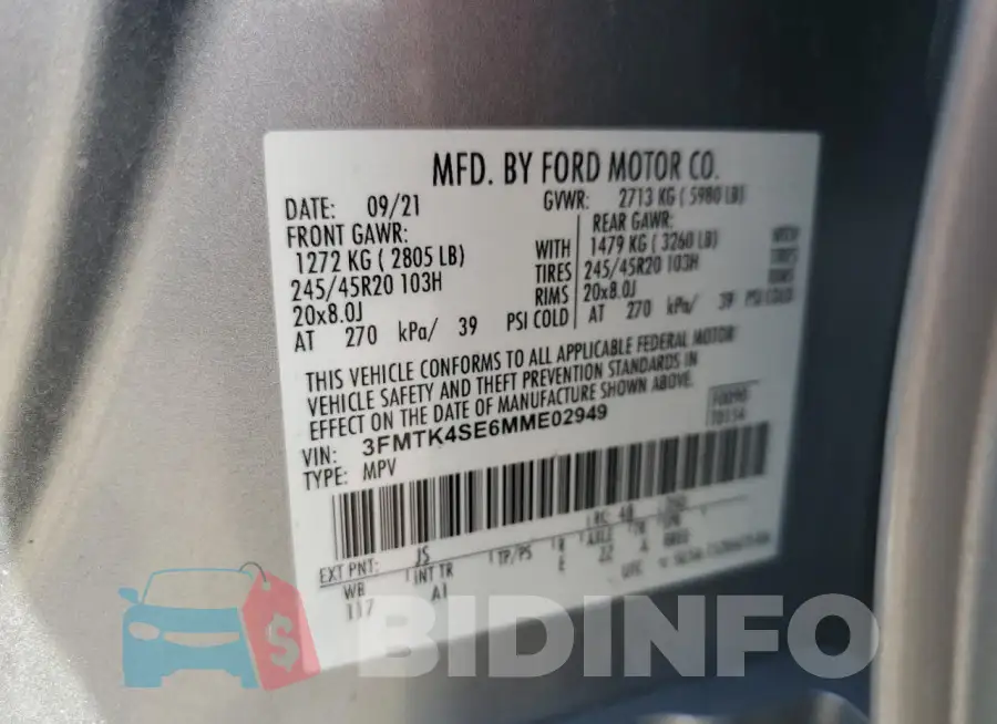 3FMTK4SE6MME02949 Photo# 13