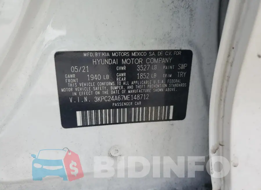 3KPC24A67ME148712 Photo# 13