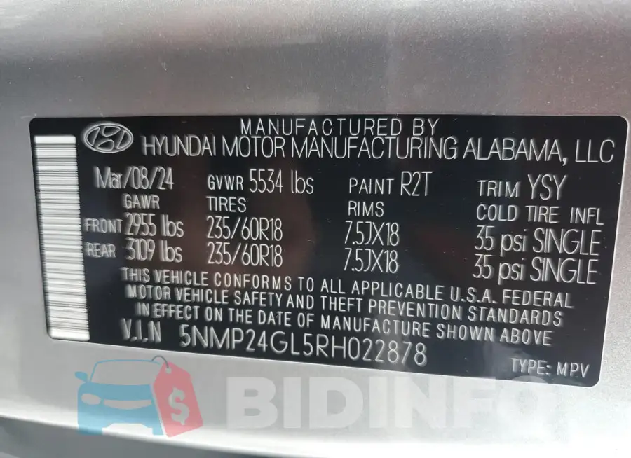5NMP24GL5RH022878 Photo# 14