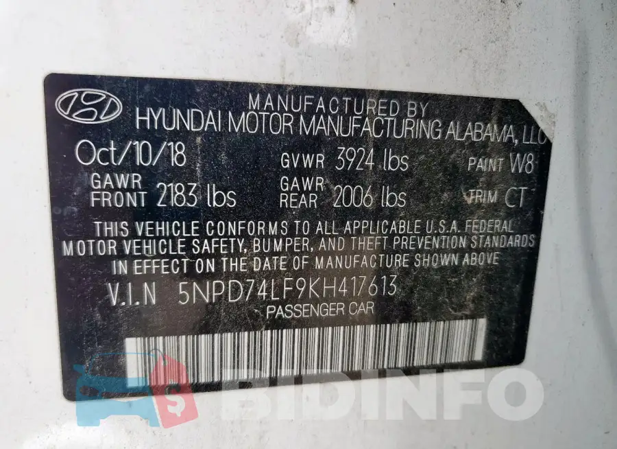 5NPD74LF9KH417613 Photo# 12