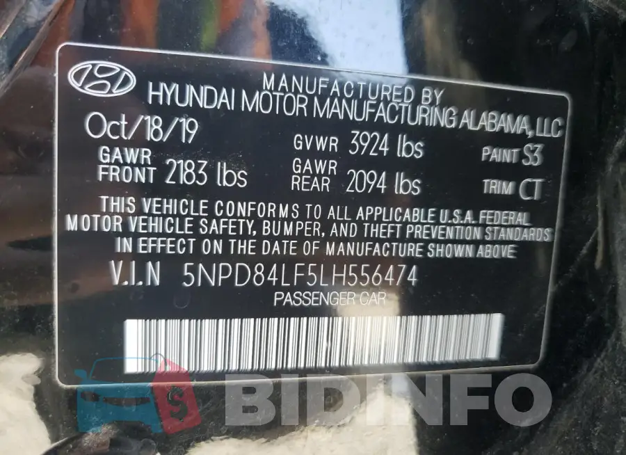 5NPD84LF5LH556474 Photo# 13