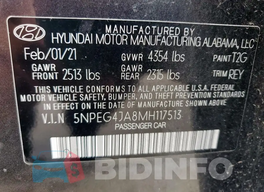 5NPEG4JA8MH117513 Photo# 13