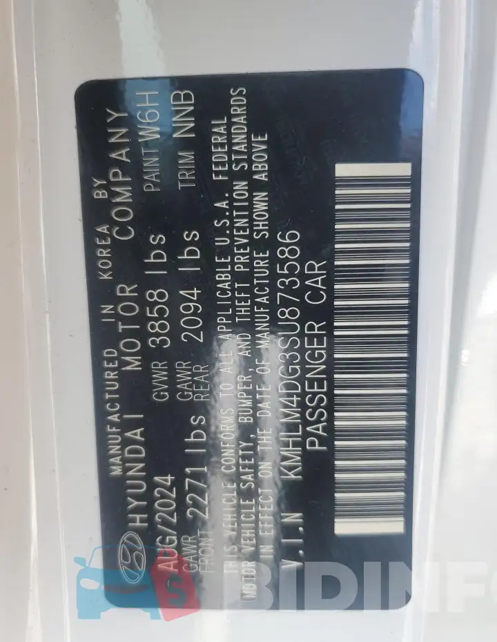 KMHLM4DG3SU873586 Photo# 13