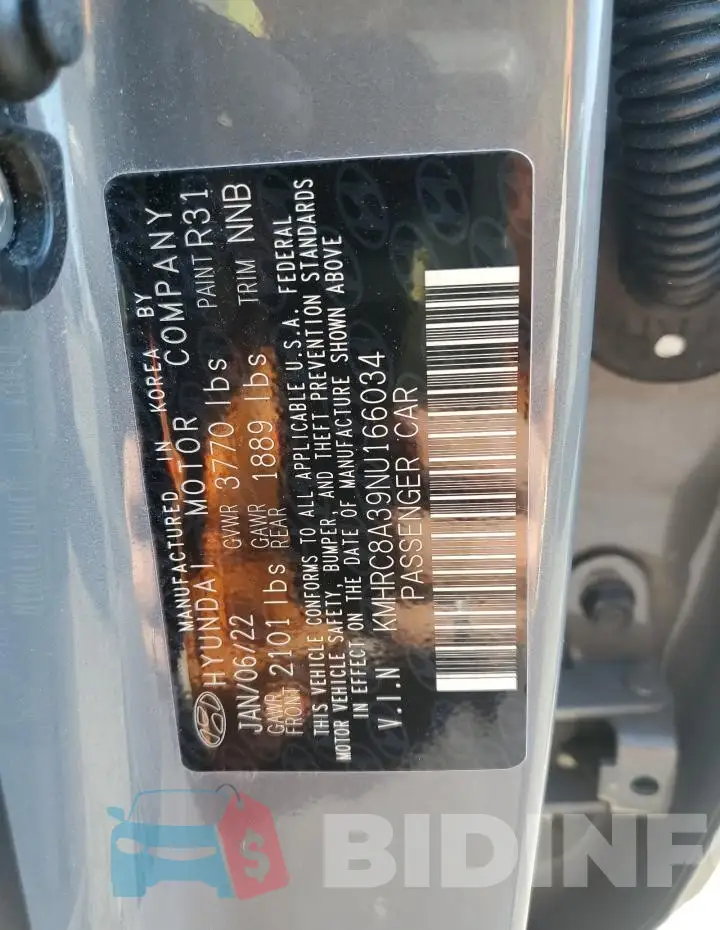KMHRC8A39NU166034 Photo# 12