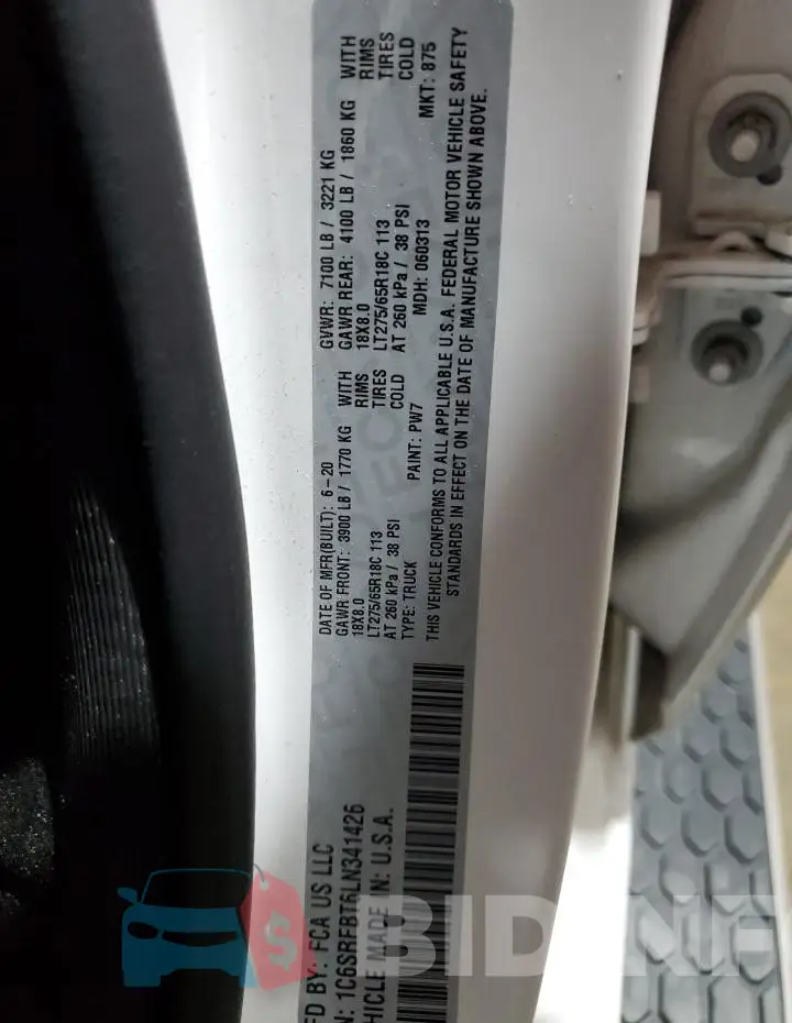 1C6SRFBT6LN341426 Photo# 12