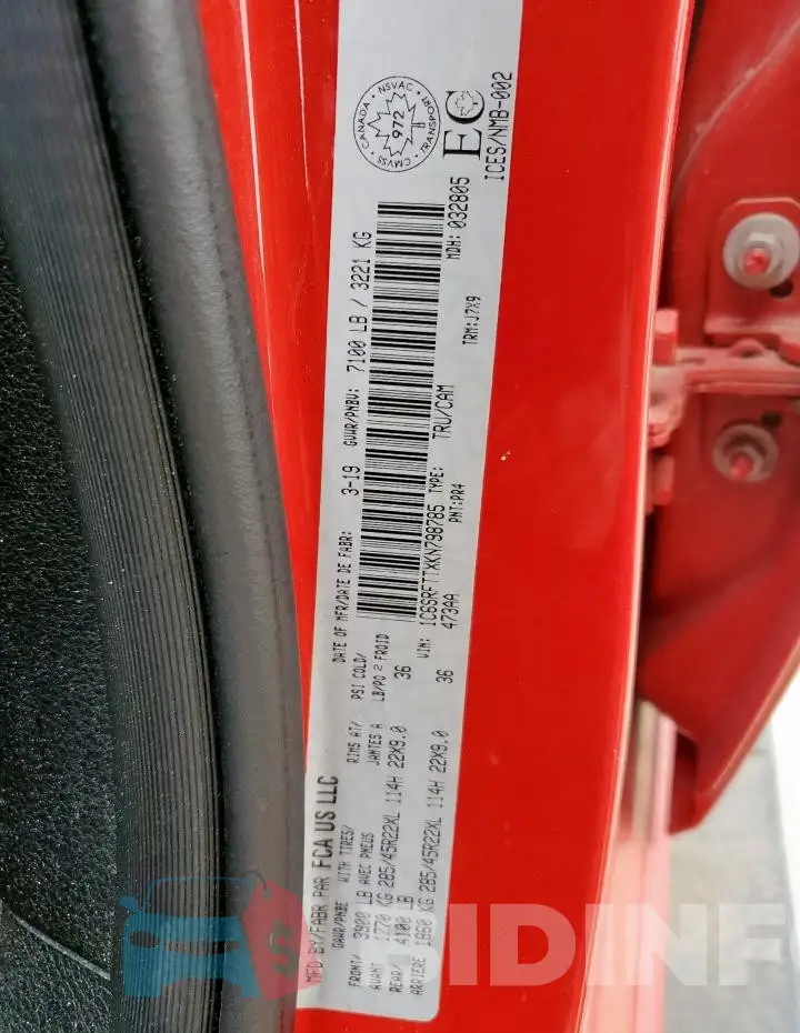 1C6SRFTTXKN798785 Photo# 13