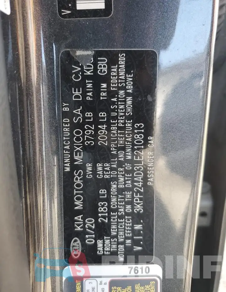 3KPF24AD3LE210813 Photo# 12
