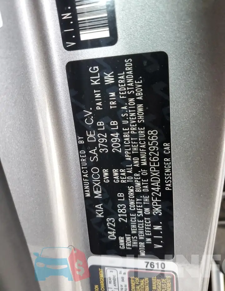 3KPF24ADXPE629568 Photo# 13