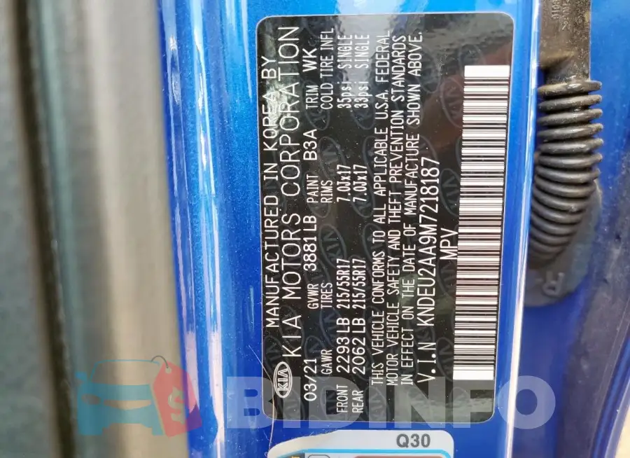 KNDEU2AA9M7218187 Photo# 13