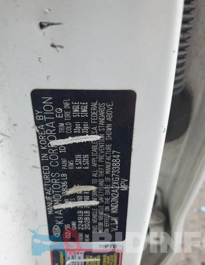 KNDJN2A2XG7338847 Photo# 12