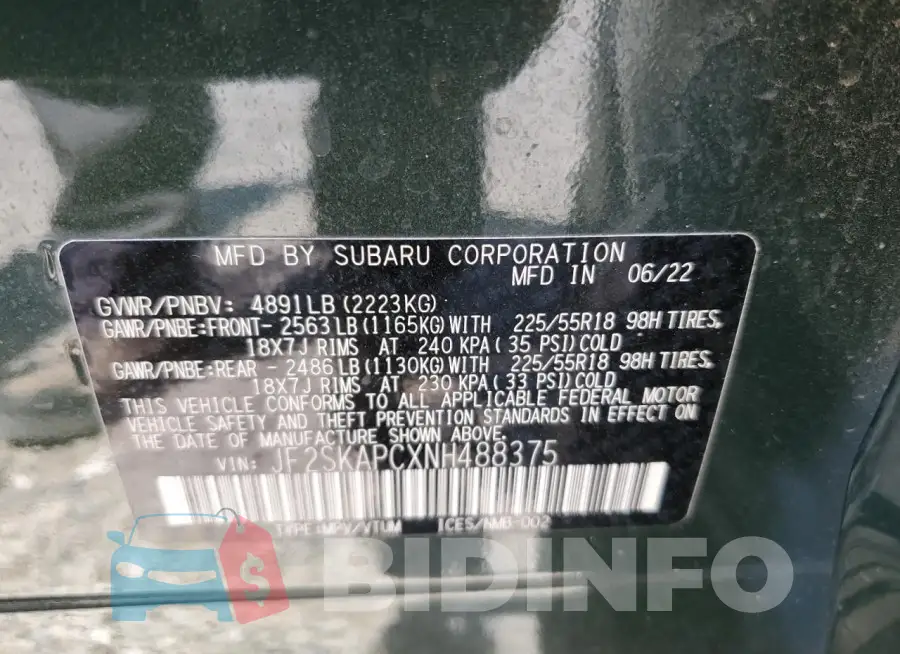 JF2SKAPCXNH488375 Photo# 14