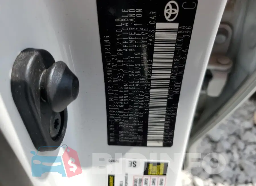 5YFB4MDE7SP238043 Photo# 12