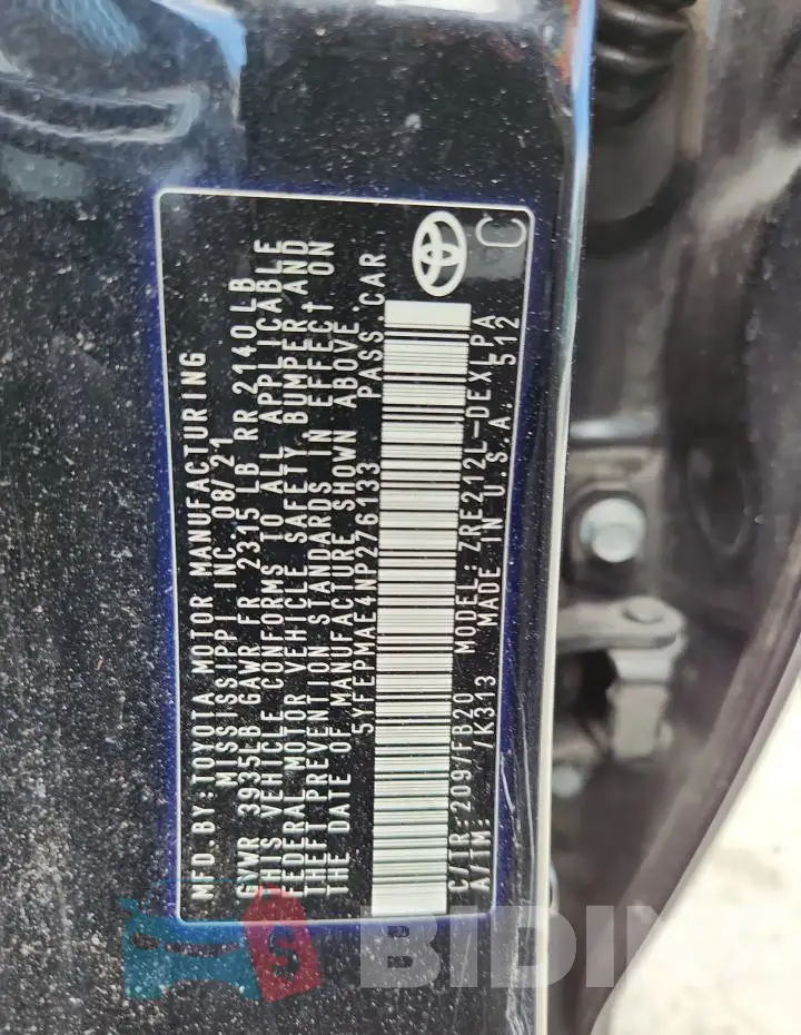 5YFEPMAE4NP276133 Photo# 12