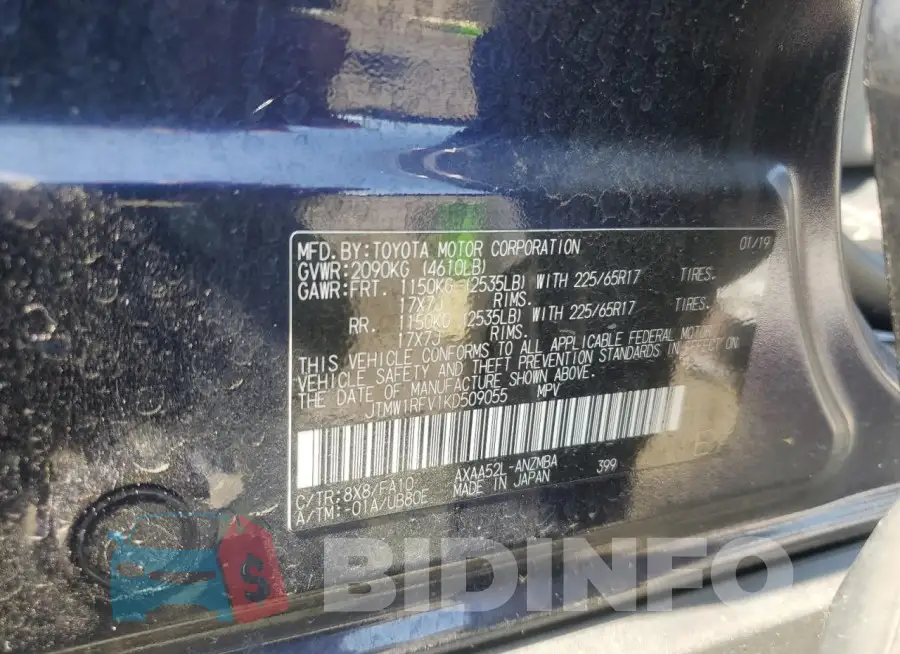 JTMW1RFV1KD509055 Photo# 14