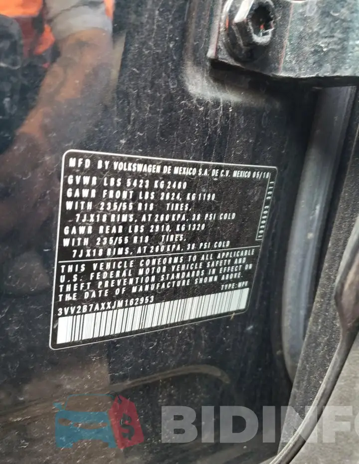 3VV2B7AXXJM162953 Photo# 12