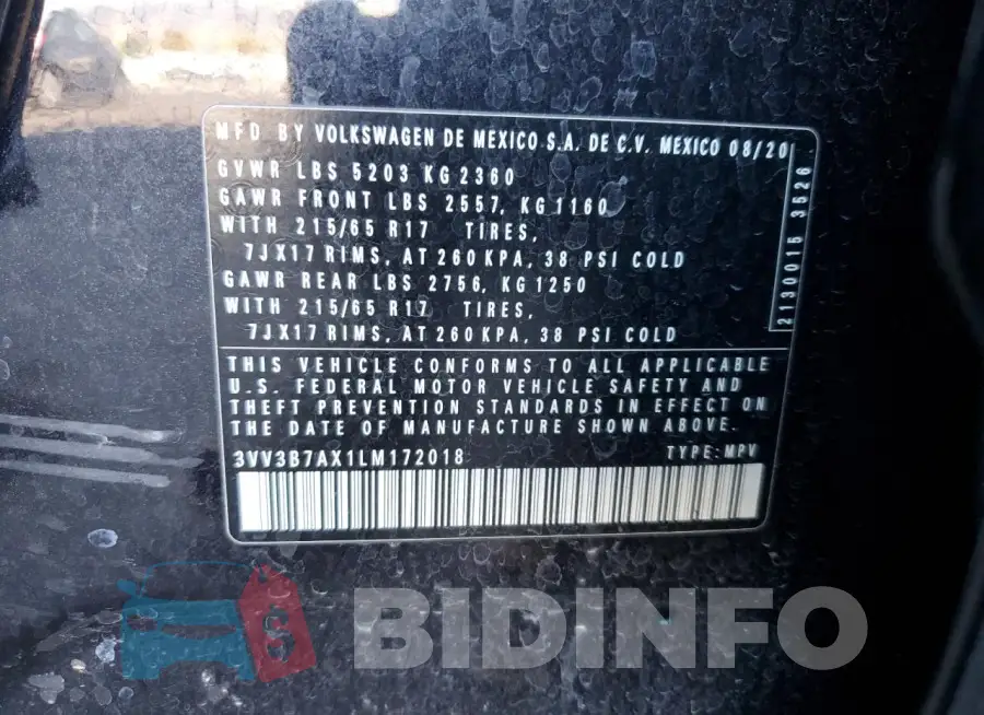 3VV3B7AX1LM172018 Photo# 13