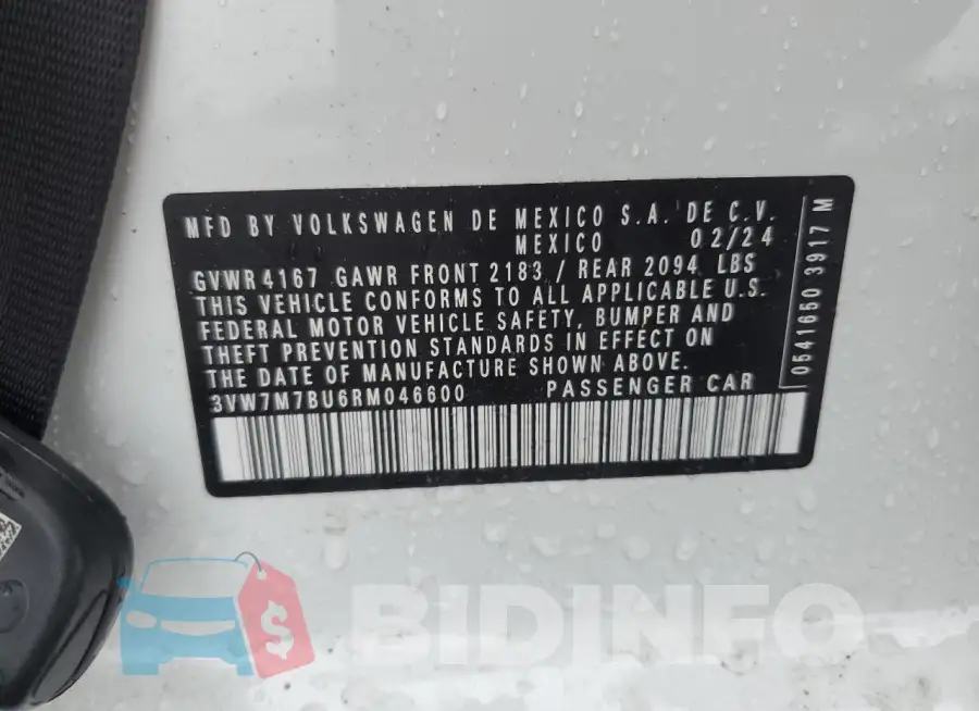 3VW7M7BU6RM046600 Photo# 12